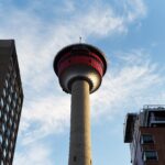 8 Avenue SW and the Calgary Tower in downtown Calgary