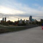 New condo towers in East Village seen from the pedestrian bridge